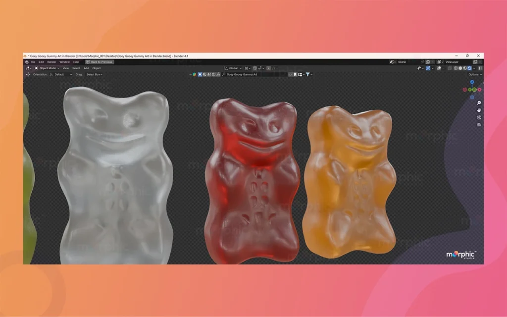 Ooey Gooey Gummy Art in Blender By The Morphic Studio